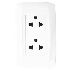 KARSON - Tomacorriente Doble P/T Primmus Blanco