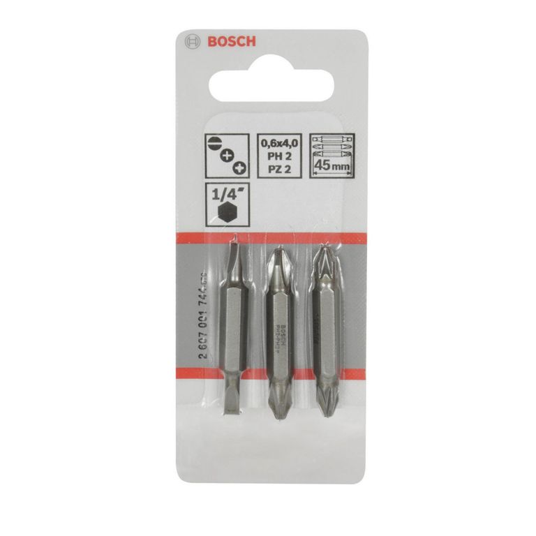 Puntas Acero Bit PH2-PZ2-Plana 0.6 x 4 mm