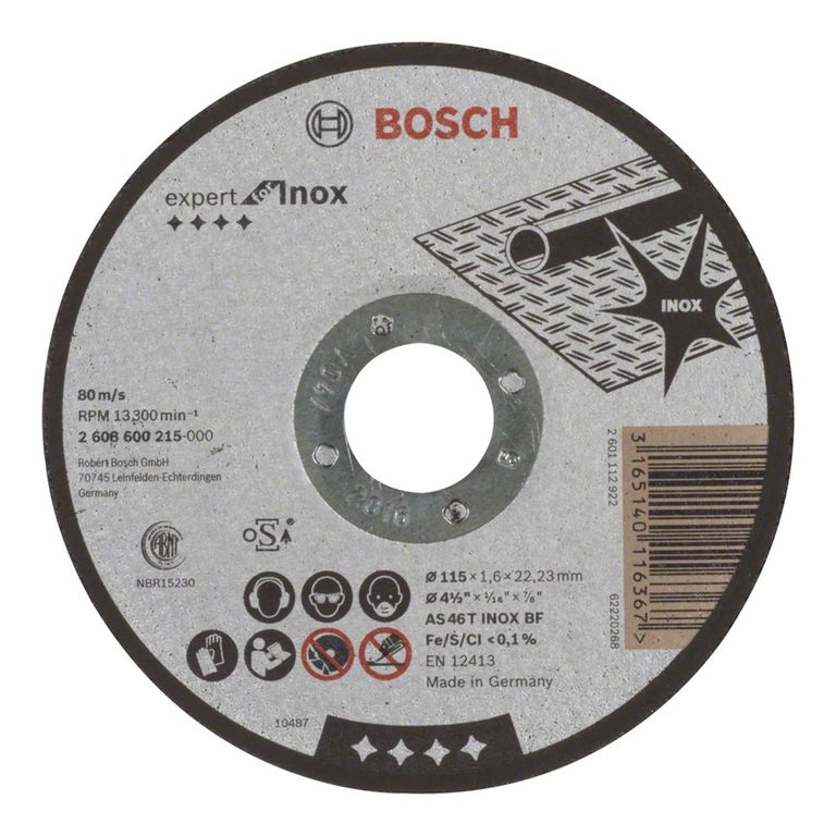 Disco Abrasivo para metal 115 x 1.6 x 22.23 mm