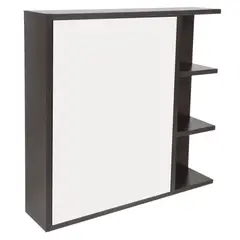 KARSON - Botiquin de Baño Una Puerta con Espejo Wengue 60x60x15cm
