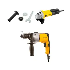 STANLEY - Taladro Percutor 1/2" 800W STDH8013 + Amoladora Angular Electrica 4-1/2" 900W STGS9115