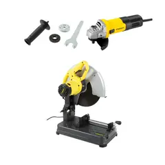 STANLEY - Tronzadora de Metales Eléctrica 14" 2200W SSC2 + Amoladora Angular Electrica 4-1/2" 900W STGS9115