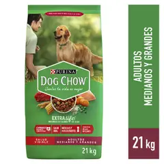 DOG CHOW - Adultos Raza Mediana/Grande Croquetas Perros 21 kg