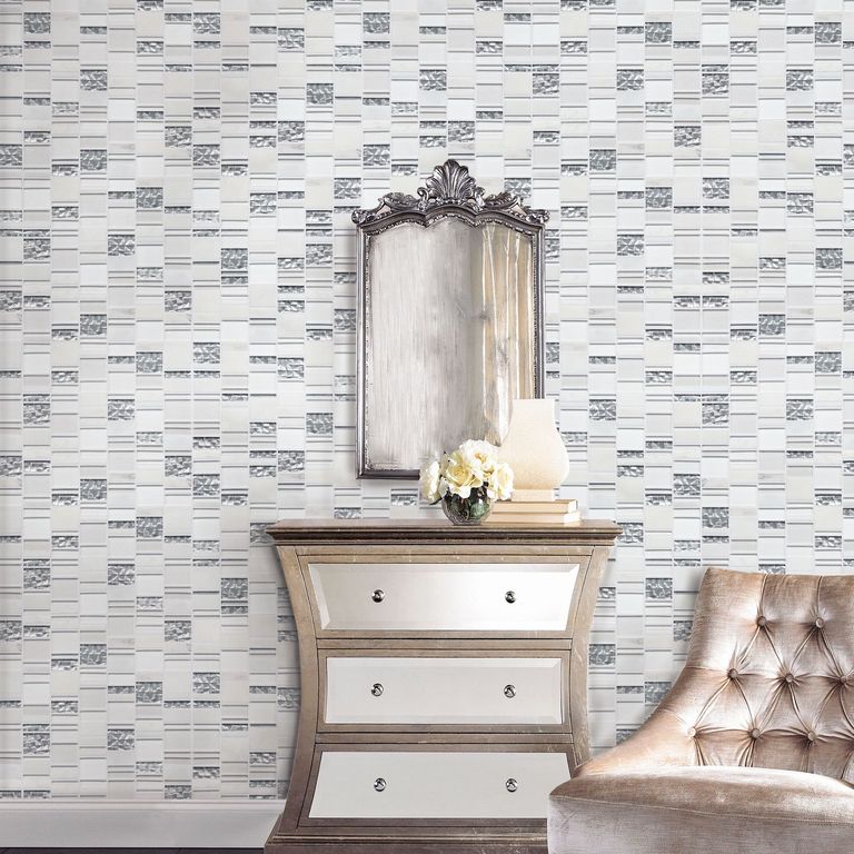 Malla Vidrio Piedra Gris 30x30cm