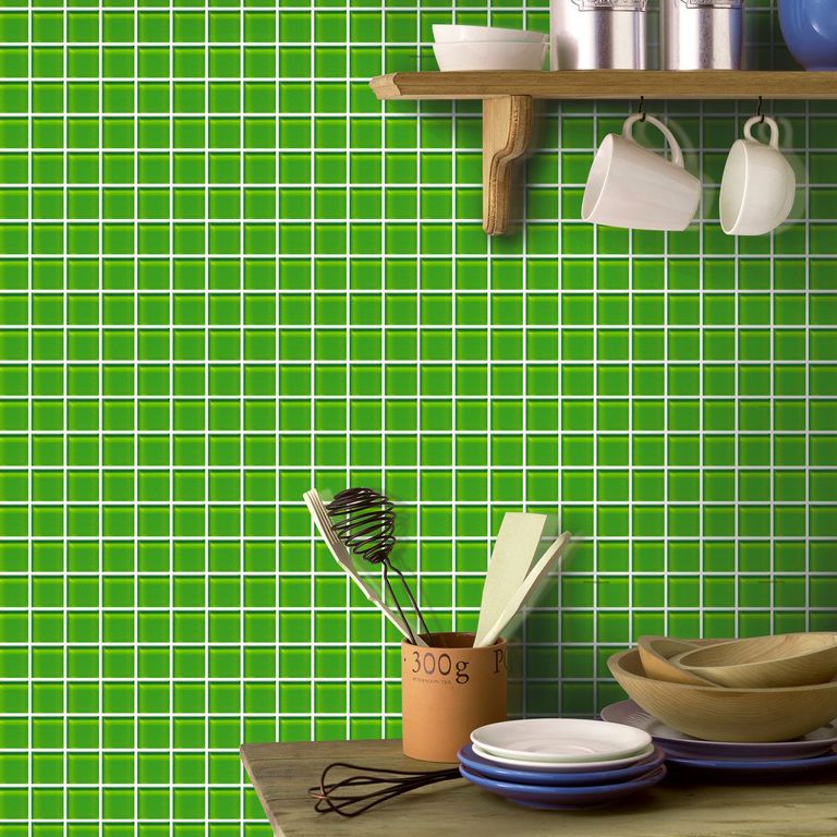 Malla Vidrio 30x30cm Verde Limón 4mm