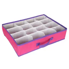 RAPALLO - Organizador de Ropa de Tela 16 Divisiones Rosado