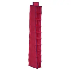 RAPALLO - Organizador de Zapatos 10 Divisiones de Tela Rojo