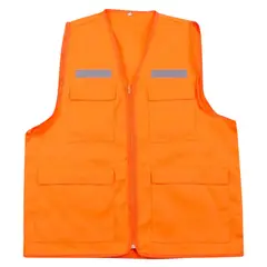 undefined - Chaleco Reflectivo Básico Dril Naranja Talla XL