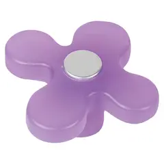 FIXSER - Jalador de Perilla Flor Plástico ABS Morado Cromo Mate 43 mm