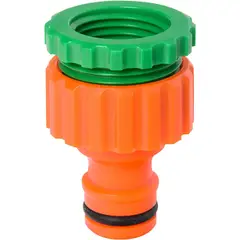 ERGO - Adaptador Hembra para Manguera de 3/4'' a 1/2'' Plástico Verde/Naranjo