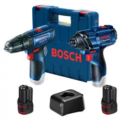 BOSCH - Taladro Percutor Inalámbrico Bosch  3/8" 12V + Atornillador de Impacto Inalámbrico 1/4" 12V
