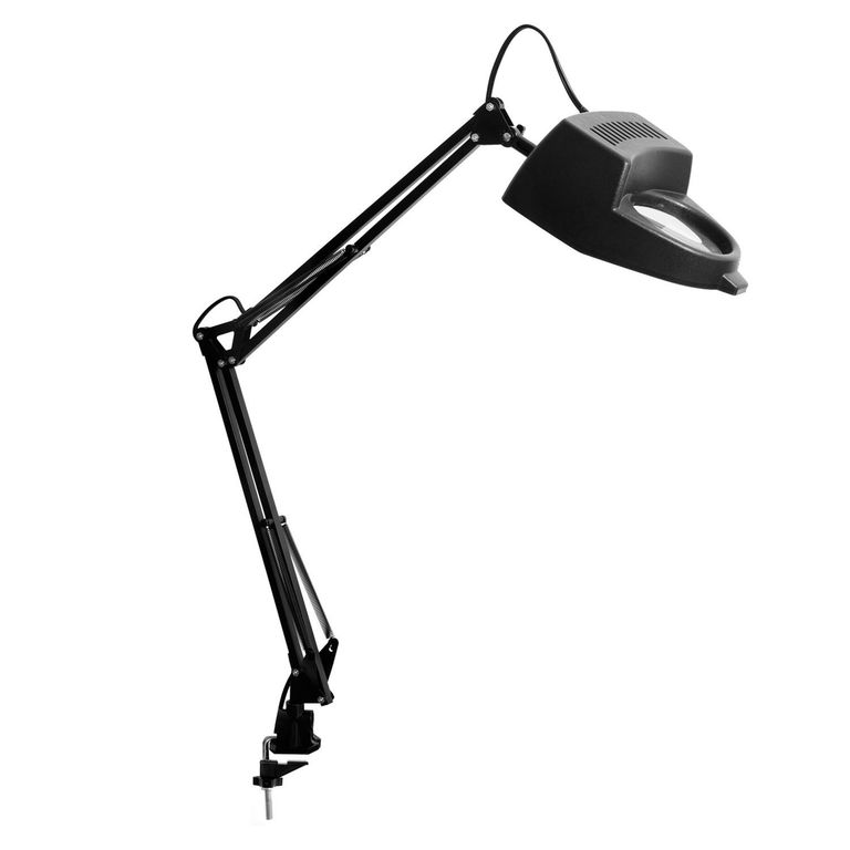 Lámpara de Escritorio con Lupa Escualizable Negro 40 W 30x72 cm