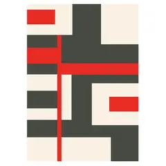 JUST HOME COLLECTION - Alfombra Rectangular Shuffle 80x150cm Rojo