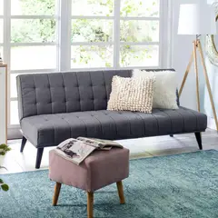 JUST HOME COLLECTION - Sofá Cama Futón 3 Cuerpos Montevideo Gris