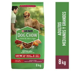 DOG CHOW - Adultos 8kg de Pollo, maíz, carne, arroz