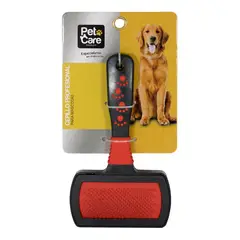 GENERICO - Cepillo Profesional para Mascotas Rojo y Negro 10.5x18cm