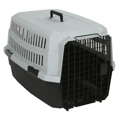 HOME TOOLS - Jaula de Transporte para Perro Extra Grande Gris 53x46x68cm