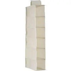 JUST HOME COLLECTION - Organizador de Tela 6 Niveles Beige 15x30x84cm