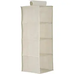 JUST HOME COLLECTION - Organizador de Tela 4 Niveles Beige 30x30x84cm