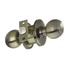 CANTOL - Cerradura de Pomo Dormitorio Bronce Antiguo
