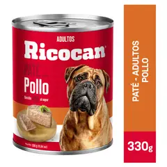 RICOCAN - Adultos Pate para Perros Lata 330 gr Sabor Pollo