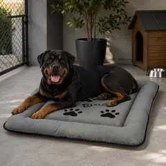 ACCECAN - Colchoneta de Tela para Perro raza grande 80 x 66 x 7 cm color Gris