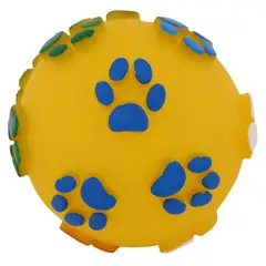 ACCECAN - Juguete Pelota Huellitas Amarillo