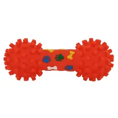 ACCECAN - Juguete para Perros Mancuerna Plástico Rojo 9x8x21cm