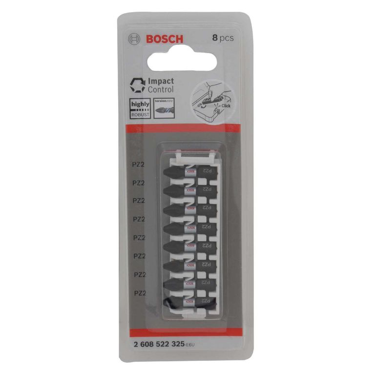 Punta de Impacto Control Acero PZ2 25 mm 8Pzs