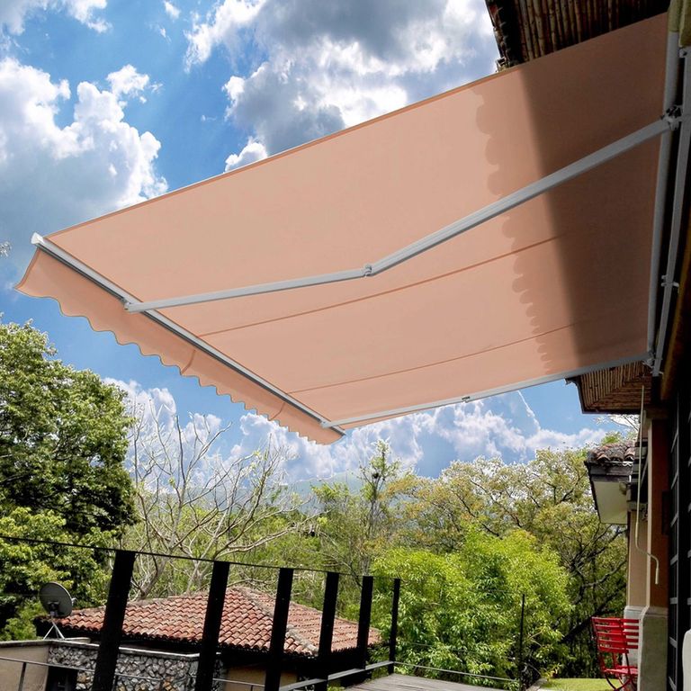 Toldo Retráctil 3.95 x 2.50 M Beige Oscuro