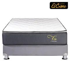 EL CISNE - Cama Americana Fer King + Colchón + 3 Almohadas