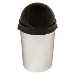 REYPLAST - Papelera Plástico Plateado 54.4 L
