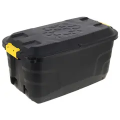 STRATA - Caja Organizadora con Ruedas 75L Negro