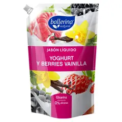 BALLERINA - Jabón Líquido Yogurt Y Berries Vainilla 750Ml