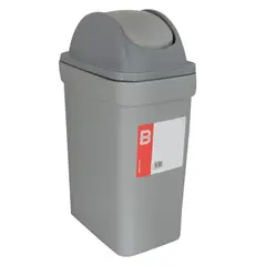 BASA - Papelera de Polietileno Gris 35 L