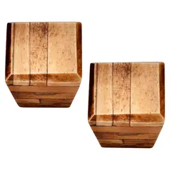 FIXSER - Jalador de Perilla 30 mm Marrón Cuadrado x2