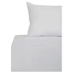 JUST HOME COLLECTION - Juego de Sábanas Fashion 1.5 Plazas 150 Hilos Blanco