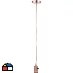 JUST HOME COLLECTION - Lámpara Colgante Metal 1L E27 Rosado