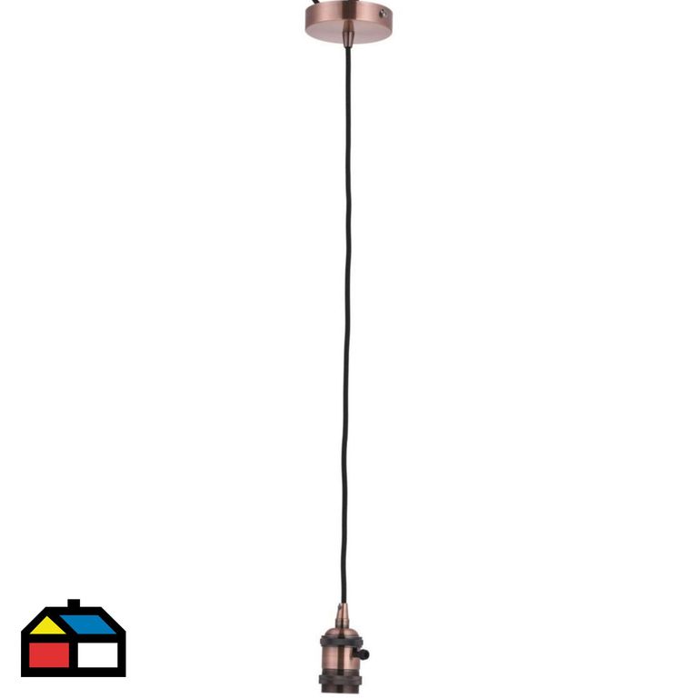 Lámpara Colgante Metal 1L E27 Cobre