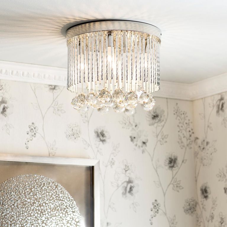 Lámpara Techo Split 5 Luces Cristal Incoloro/Transparente 200 W 30 cm