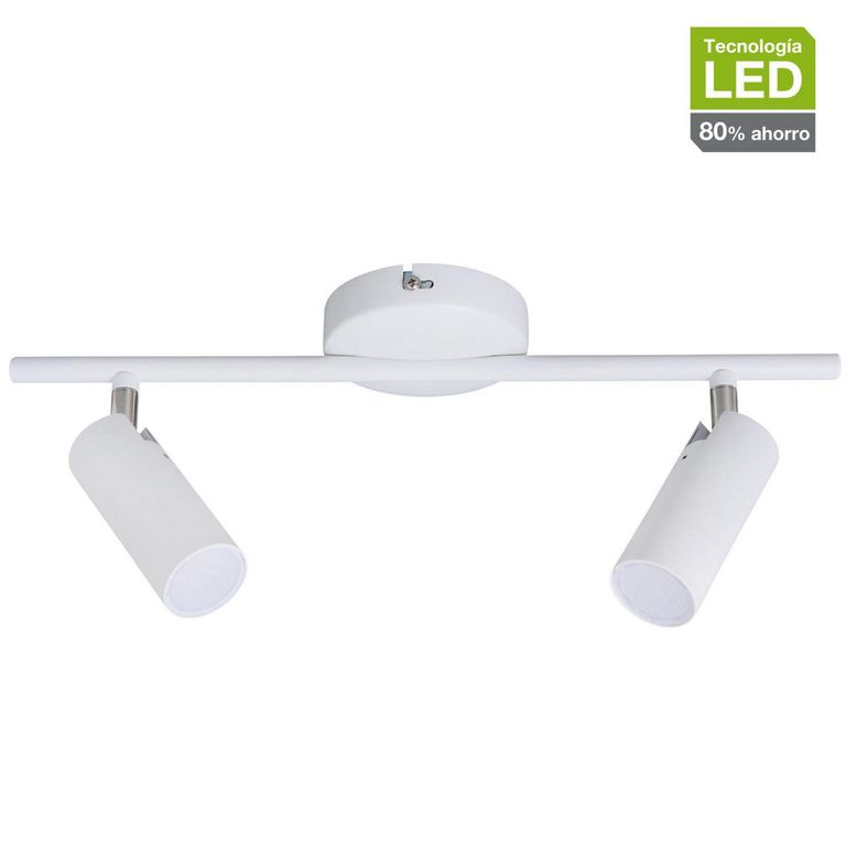 Barra Led Lanark 2 Luces Plástico Blanco 9 W 10 cm