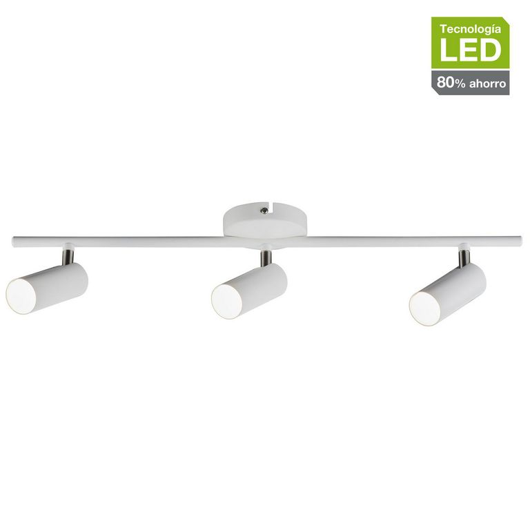 Barra LED Lanark 3 Luces Plástico Blanco 13.5 W 10 cm