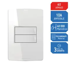 SILIGHT - Conmutador Doble Blanco