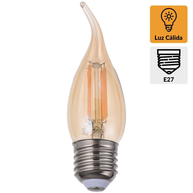 Foco LED Vintage Especial 4W E27 Luz Amarilla