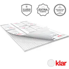 KLAR - Techo Policarbonato Alv Transparente 1.05x2.9mx6mm