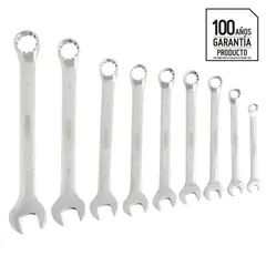 UBERMANN - Set Llaves de Acero Combinadas 9 Unidades