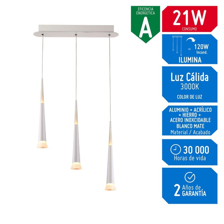 Lámpara Colgante Lacrima3 220V