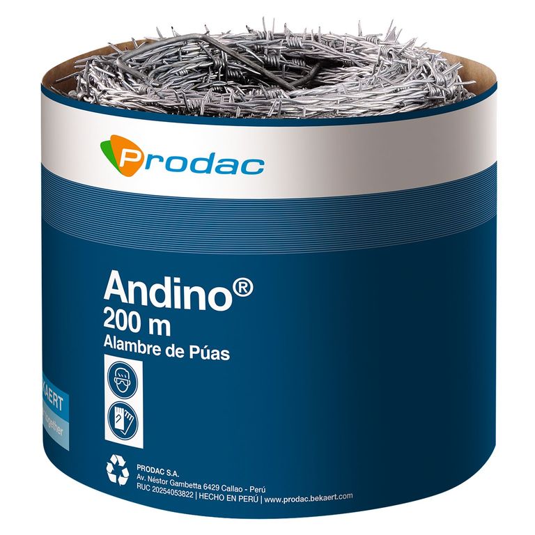 Alambre Púa Andino 200m 0.5 cm diám.