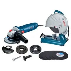BOSCH - Tronzadora de Metales 14" 2400W + 6 + Amoladora Gws 700