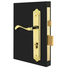 CANTOL - Cerradura de Embutir Principal Clásica Bronce Pulido Der
